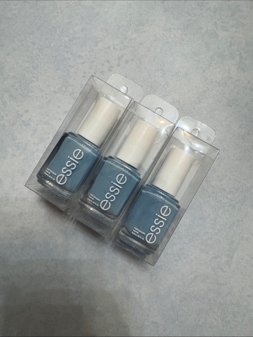 Essie Tu-Lips Touch Nail Polish - Blue Creme Finish pack of 3
